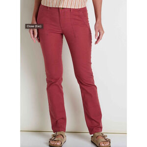 TOAD & CO Womens Earthworks Straight Leg Pants Size 6 Sundown Casual NWT